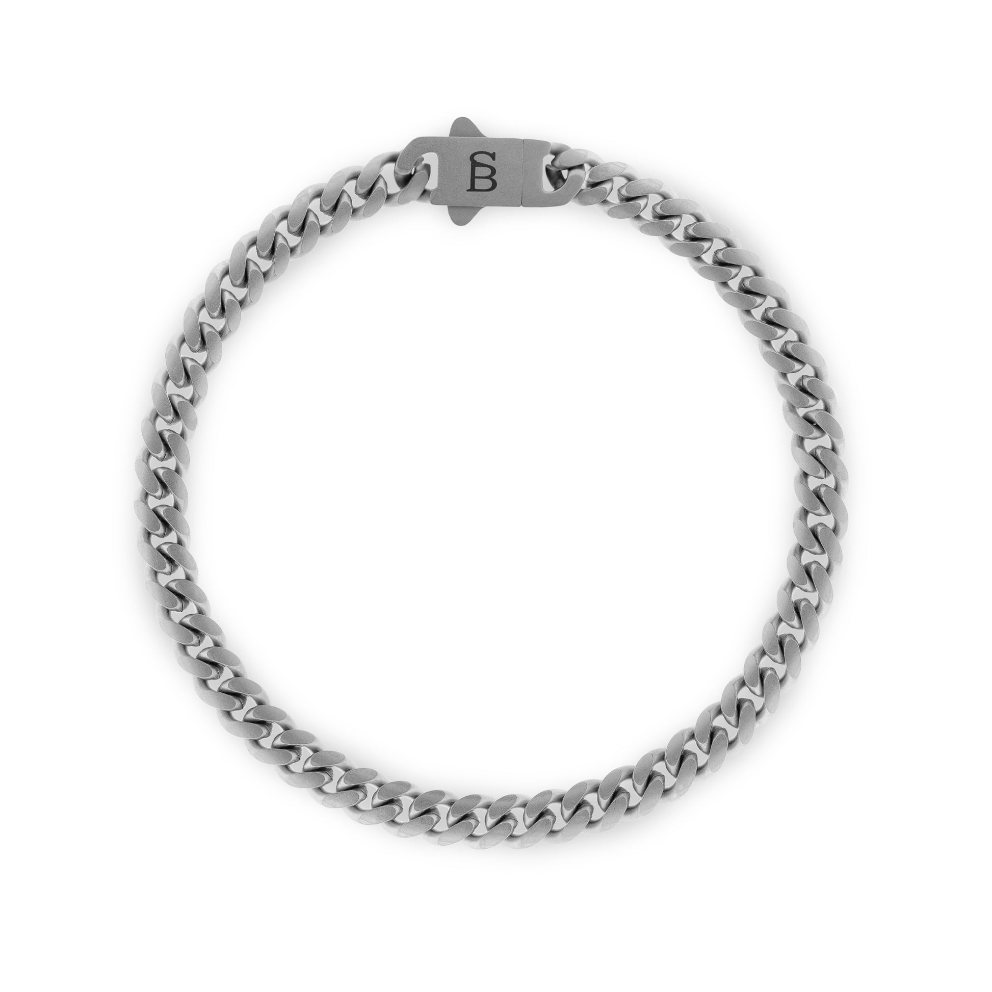 silver bracelet for men stainless steel waterpfroof steel and barnett Svelte Stephen 5mm Chain Bracelet