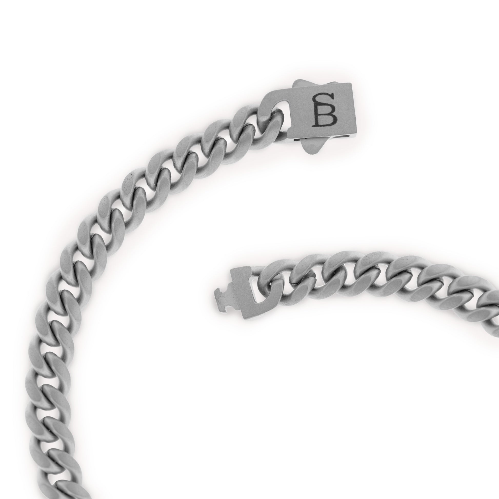 silver bracelet for men stainless steel waterpfroof steel and barnett Svelte Stephen 5mm Chain Bracelet