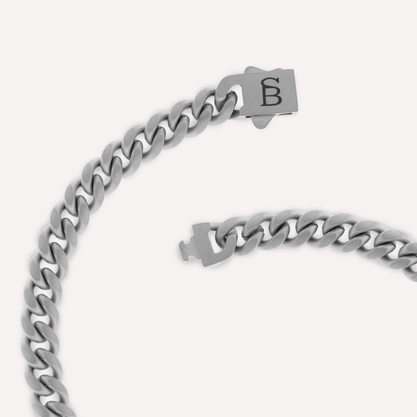 silver bracelet for men stainless steel waterpfroof steel and barnett Svelte Stephen 5mm Chain Bracelet