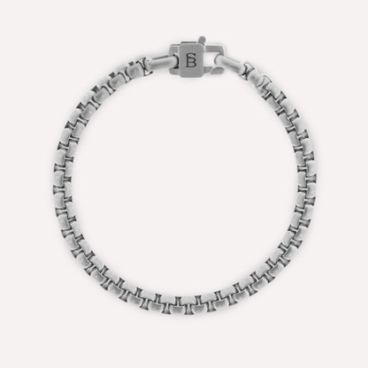 silver bracelet stainless steel waterproof by steel and barnett