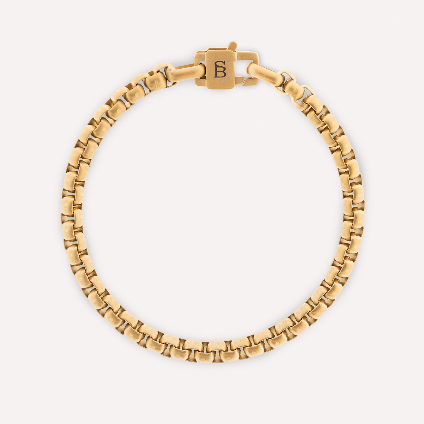 Gold bracelet for men stainless steel steel and barnett Urban Edge 5mm Box Chain Bracelet 18K Gold