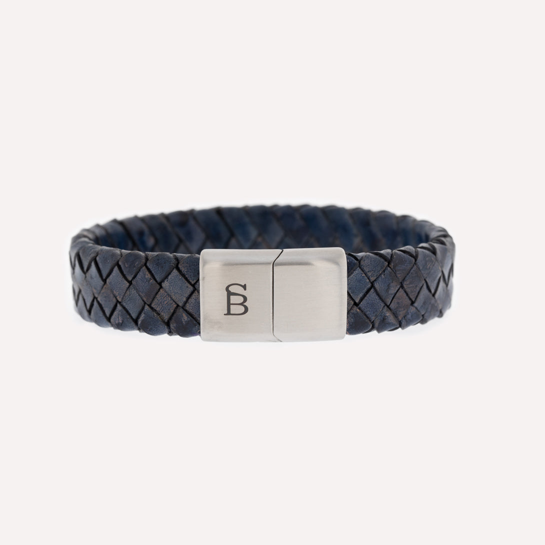 Preston Leather Bracelet Blue