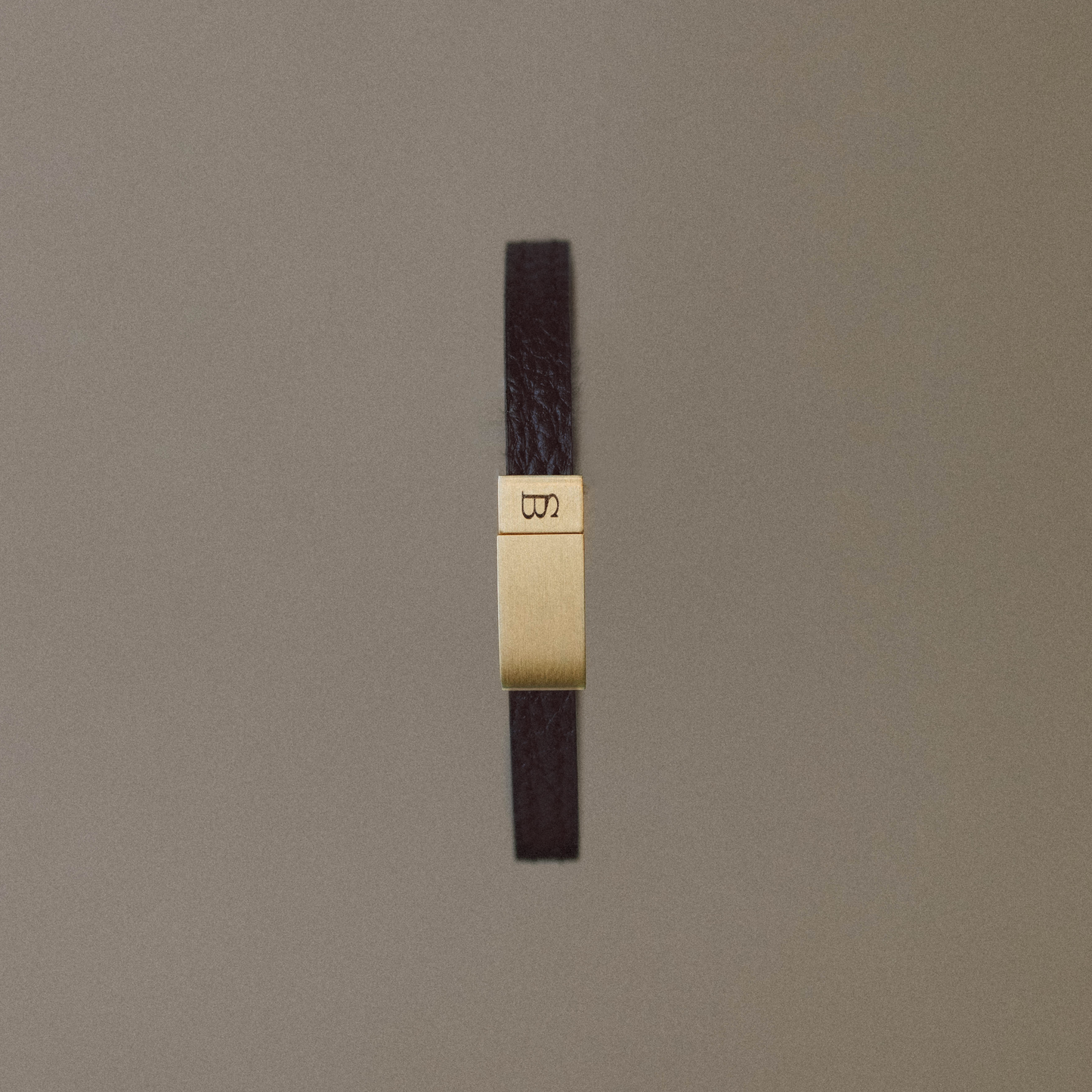 Grady Leather Bracelet 18K Gold/Brown