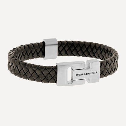 Harrison Nappa Leather Bracelet Dark Gray