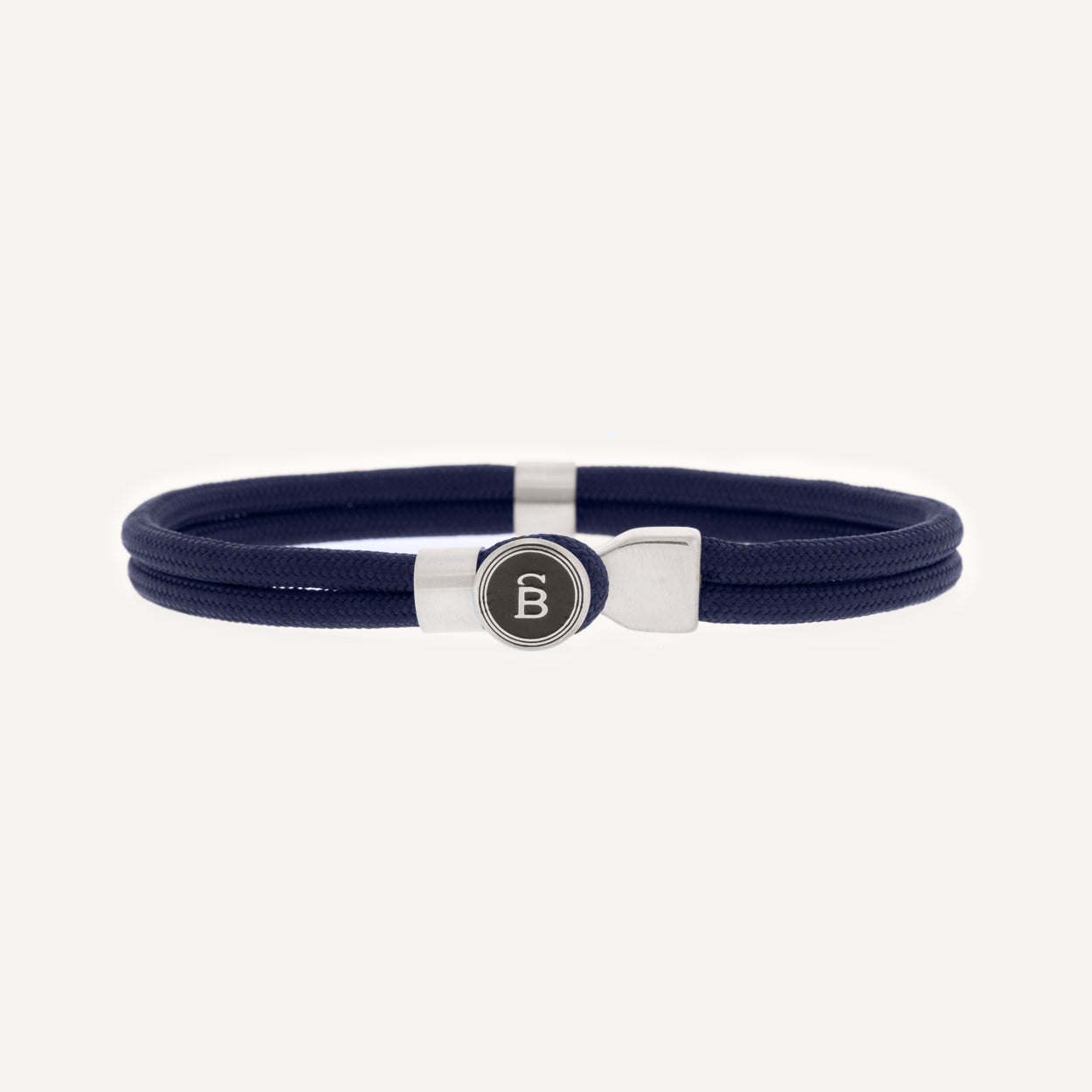 rope bracelet blue silver stainless steel Riptide Rope Bracelet Black/Silver