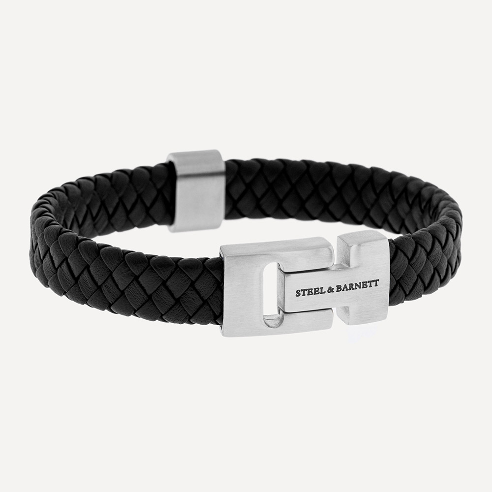 Harrison Nappa Leather Bracelet Black