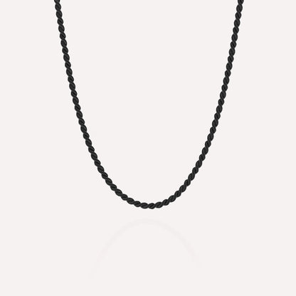 Helix Chain Necklace Black Adjustable 50-60cm/20-24'