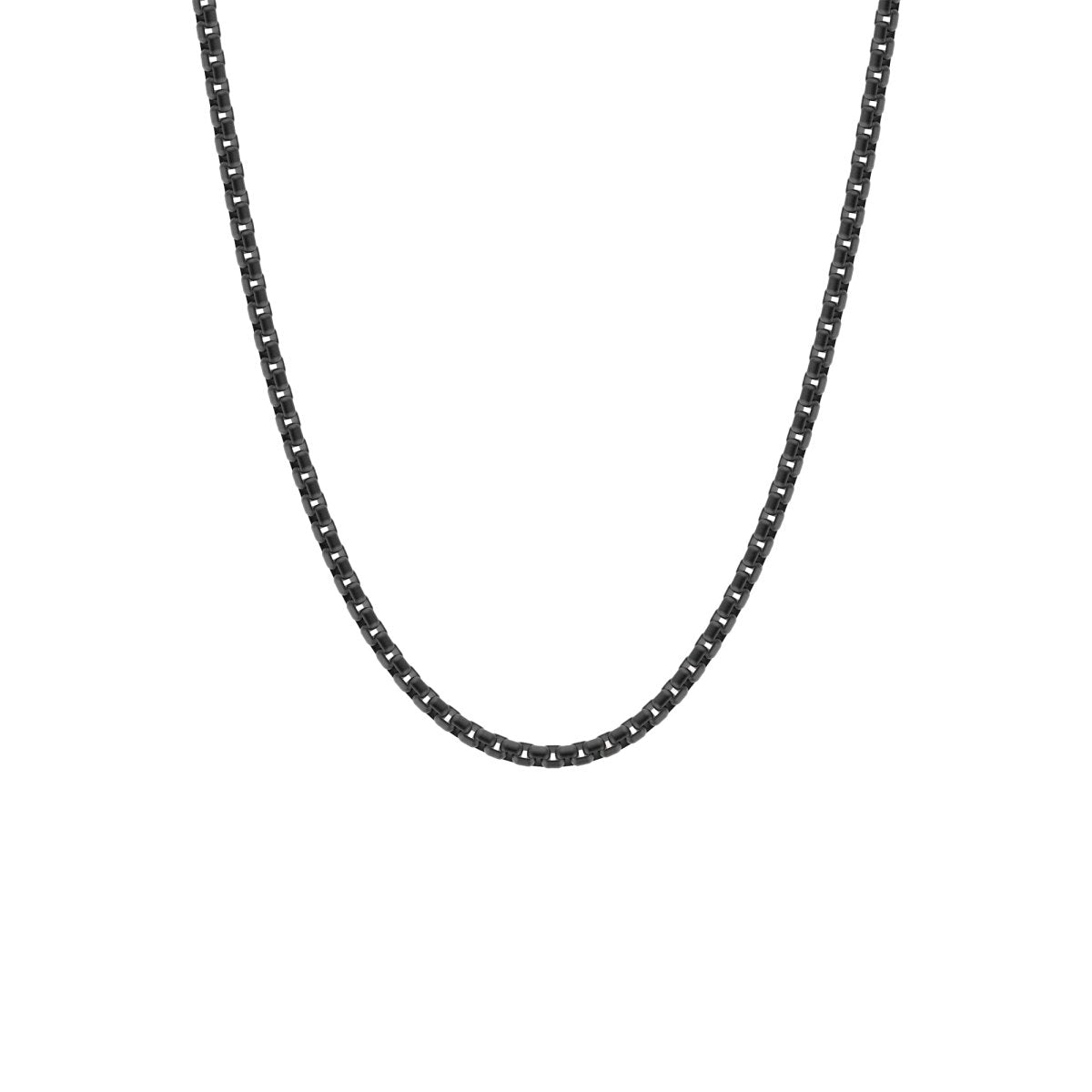 Stainless Steel Black Box Chain Necklace