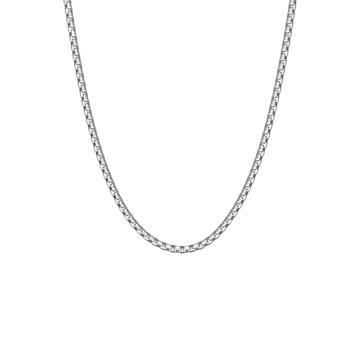 Boxed Chain Necklace Silver Adjustable 50 - 60cm/20 - 24' - STEEL & BARNETT