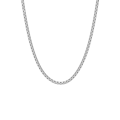 Boxed Chain Necklace Silver Adjustable 50 - 60cm/20 - 24' - STEEL & BARNETT