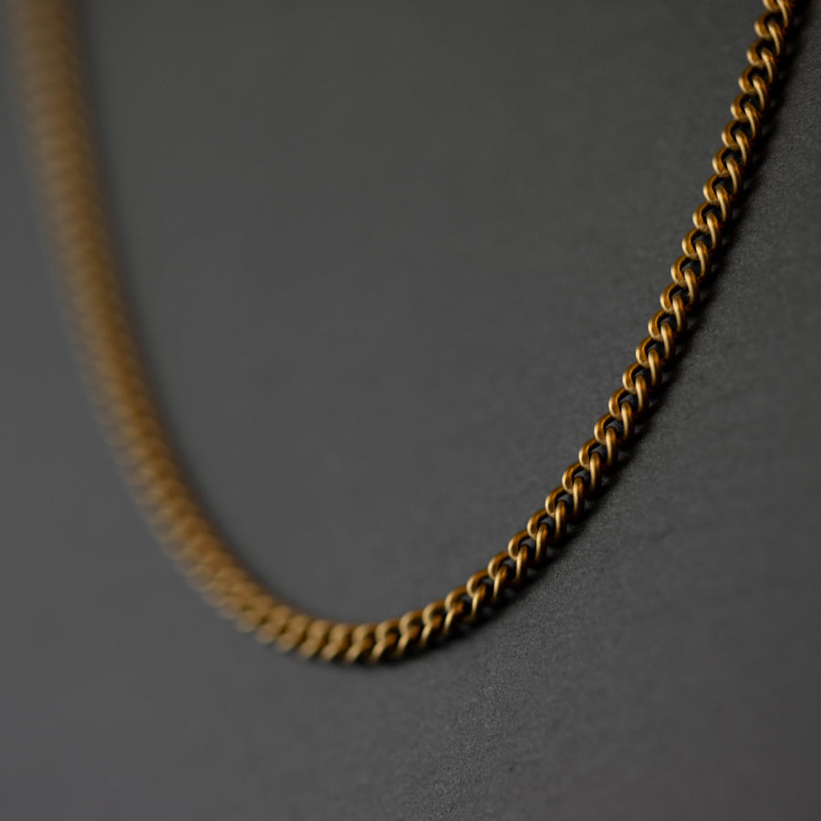 Minimal - chain necklace stainless steel 18K gold steel and barnett