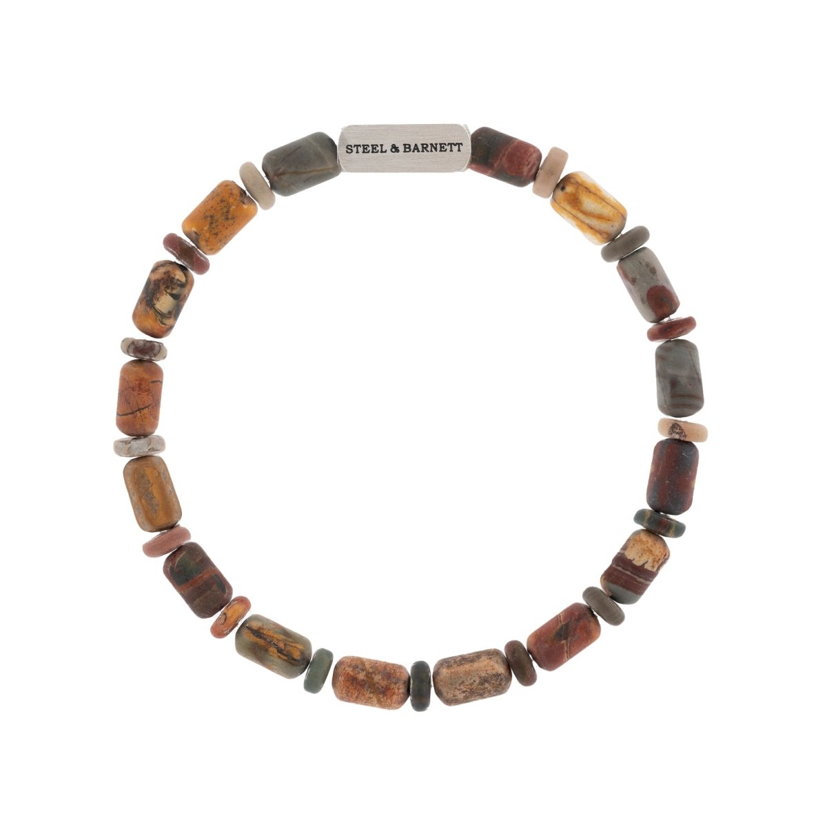 Cherry Creek Jasper Gemstone Barrel Beads Bracelet