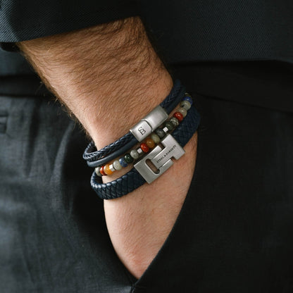 Cyrus Gemstone Bracelet Spectrum Adjustable - STEEL & BARNETT