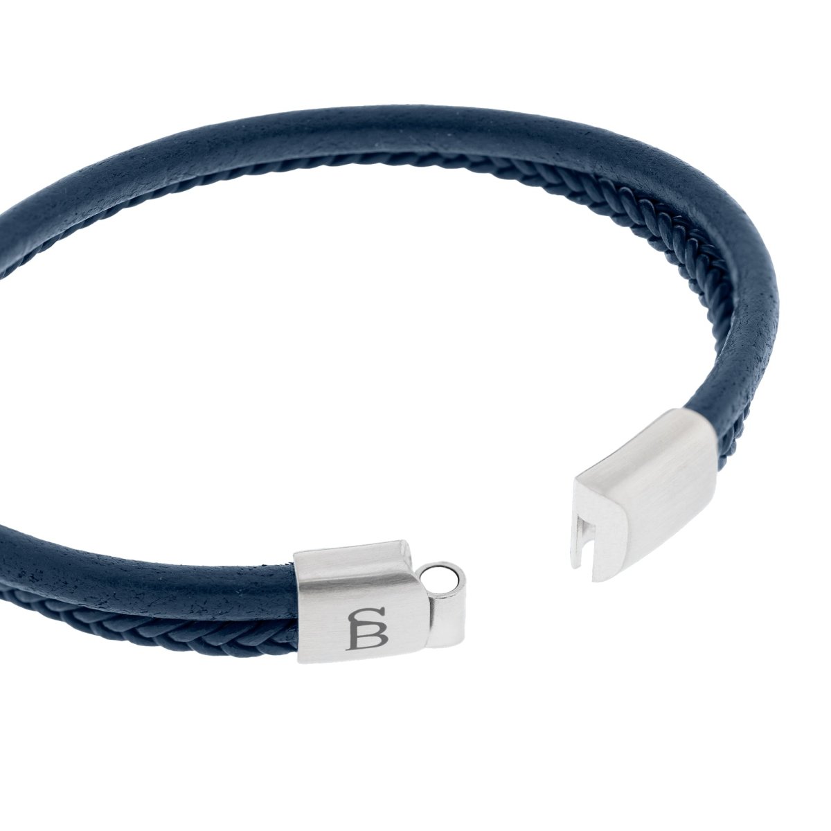 Denby Leather Bracelet Blue - STEEL & BARNETT
