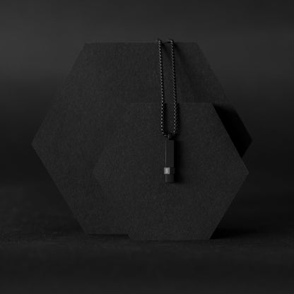 Elemental Bar Necklace Black Adjustable 60 - 70cm/24 - 28' - STEEL & BARNETT