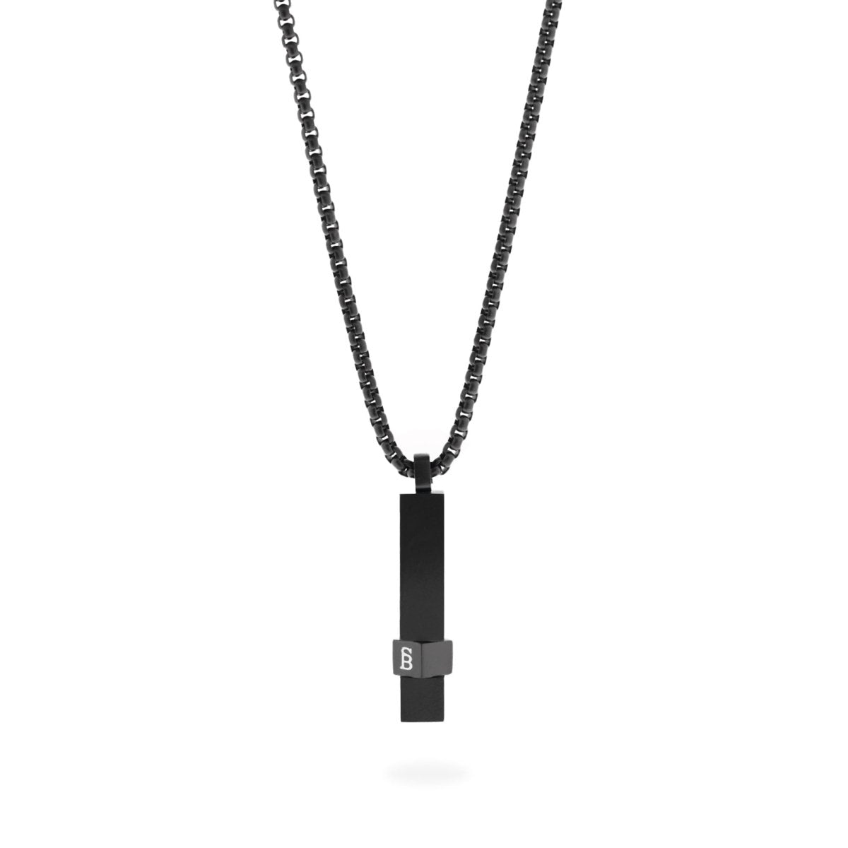 black bar necklace