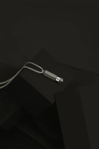 Elemental Bar Necklace Silver Adjustable 60 - 70cm/24 - 28' - STEEL & BARNETT