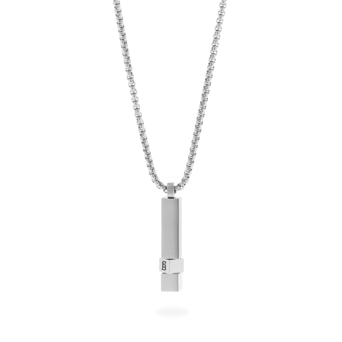 Elemental Bar Necklace Silver Adjustable 60 - 70cm/24 - 28' - STEEL & BARNETT