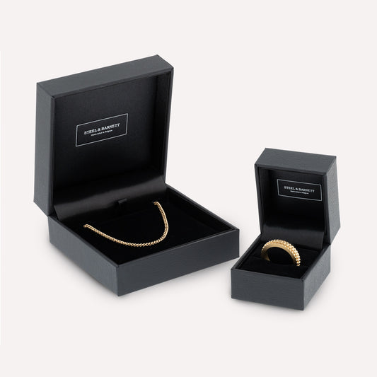 Minimal Halskette & Ring Set Gold