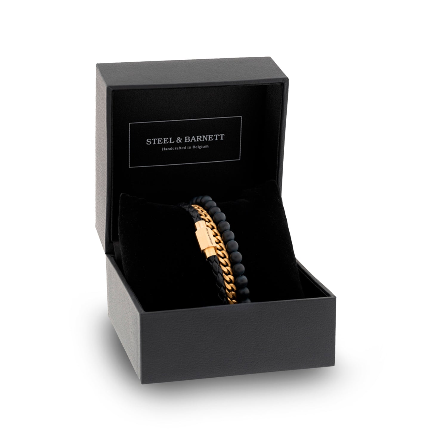 Armband-Set Schwarz/18K Gold