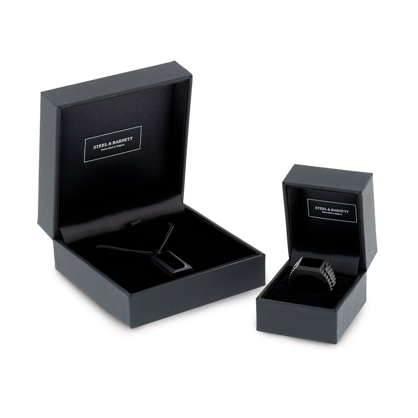 Zwarte Onyx Halsketting & Ring Set