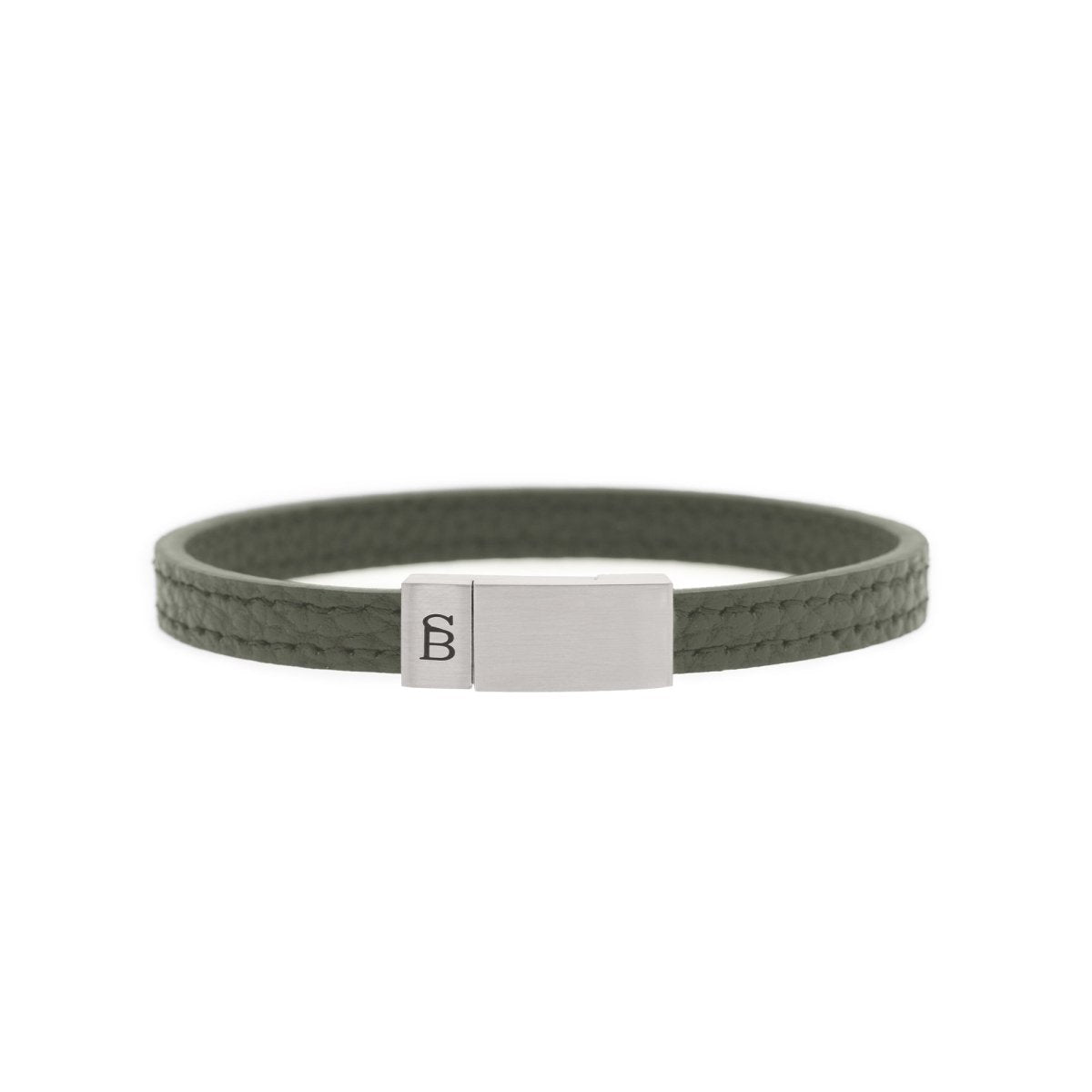 Grady Leather Bracelet Gray - STEEL & BARNETT