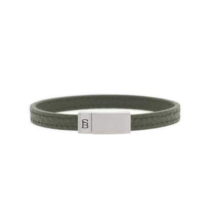 Grady Leather Bracelet Gray - STEEL & BARNETT