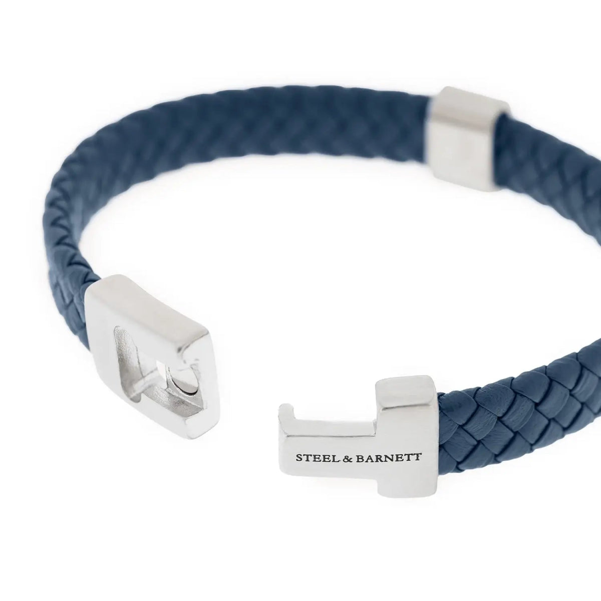 Harrison Nappa Leather Bracelet Blue - STEEL & BARNETT