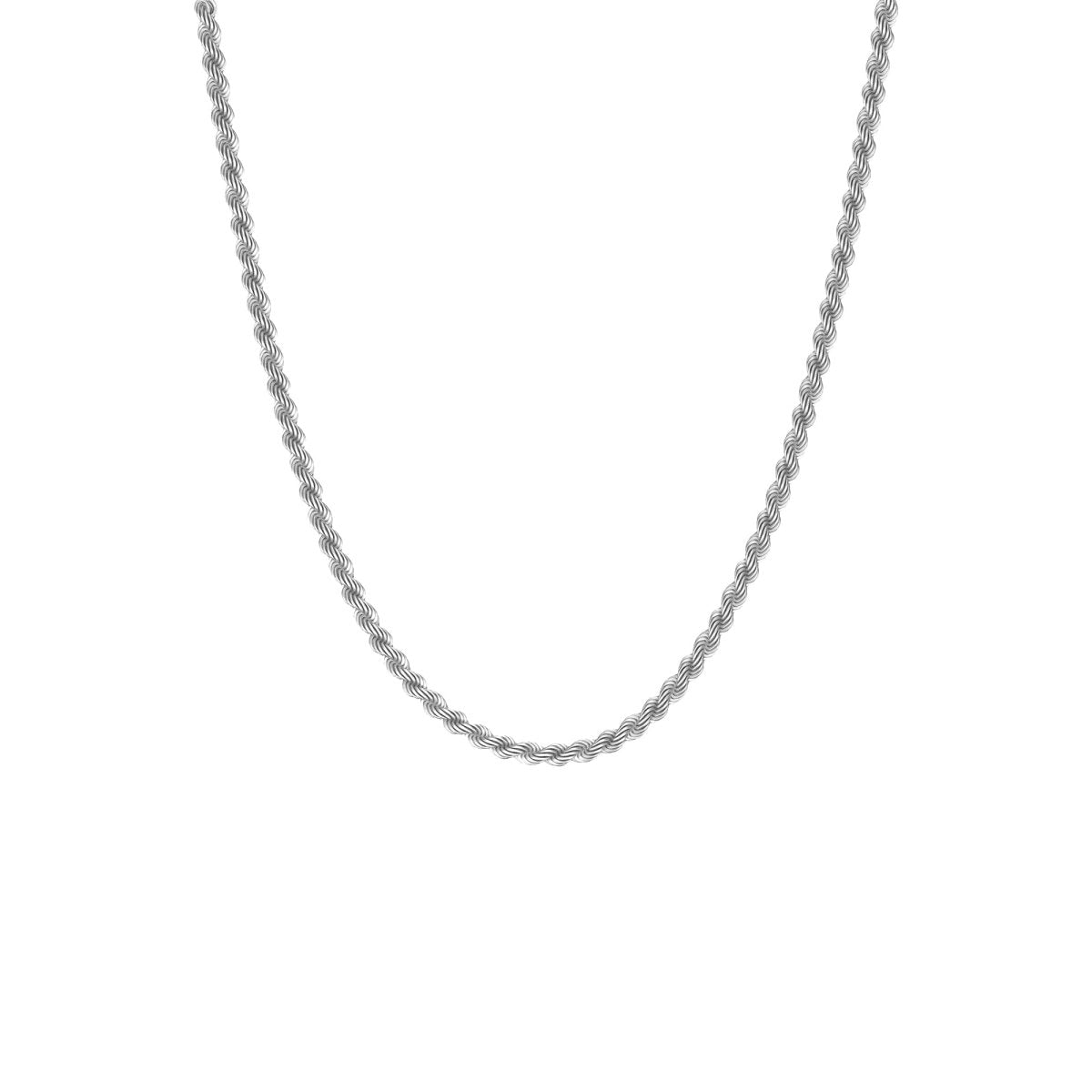 Stainless Steel Twisted Rope Chain Necklace