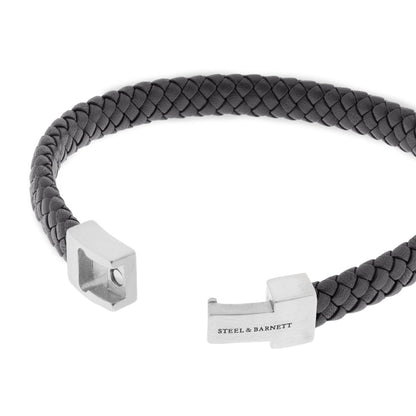 Leather Bracelet Archie Black - STEEL & BARNETT