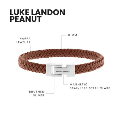 Leather Bracelet Archie Peanut - STEEL & BARNETT