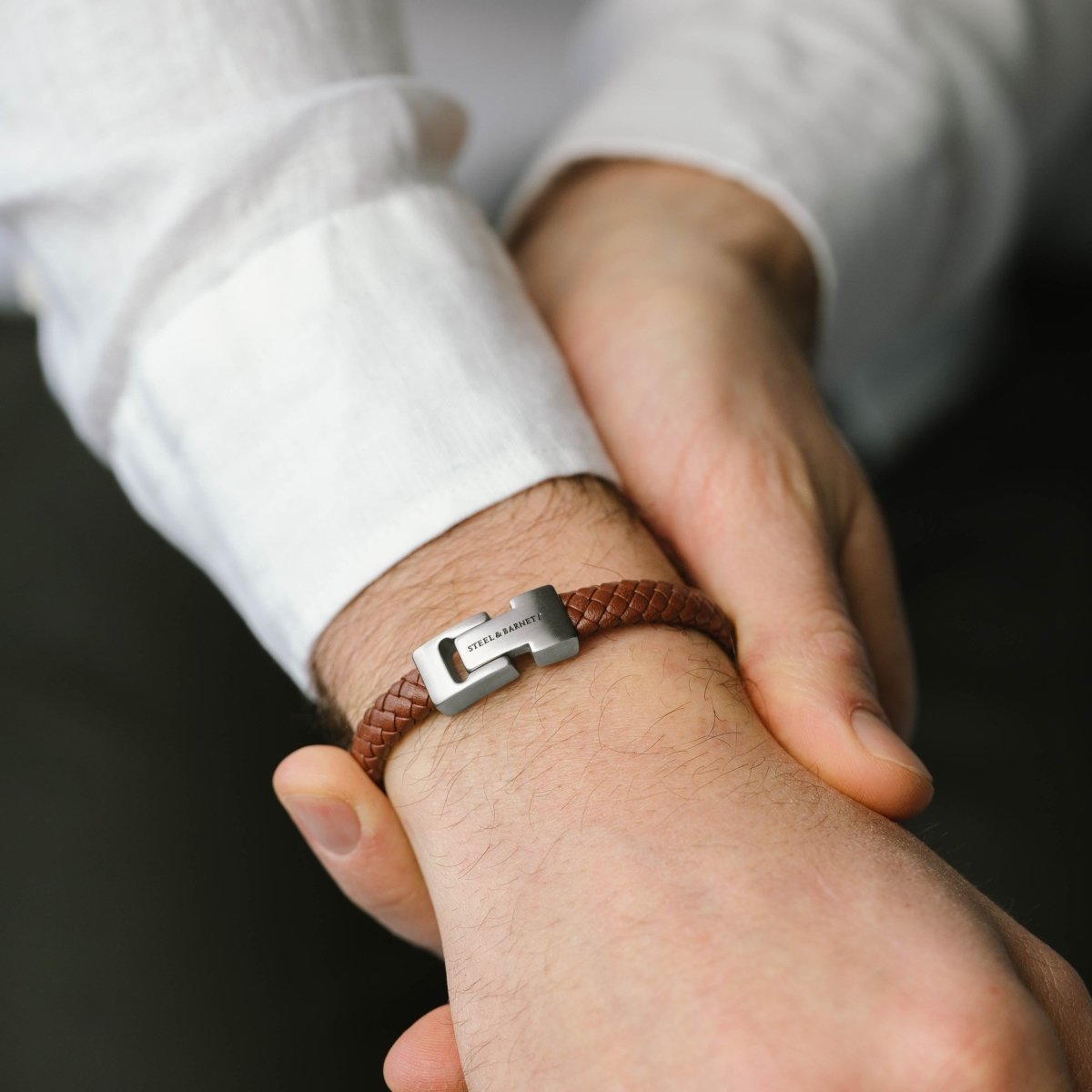 Leather Bracelet Archie Peanut - STEEL & BARNETT