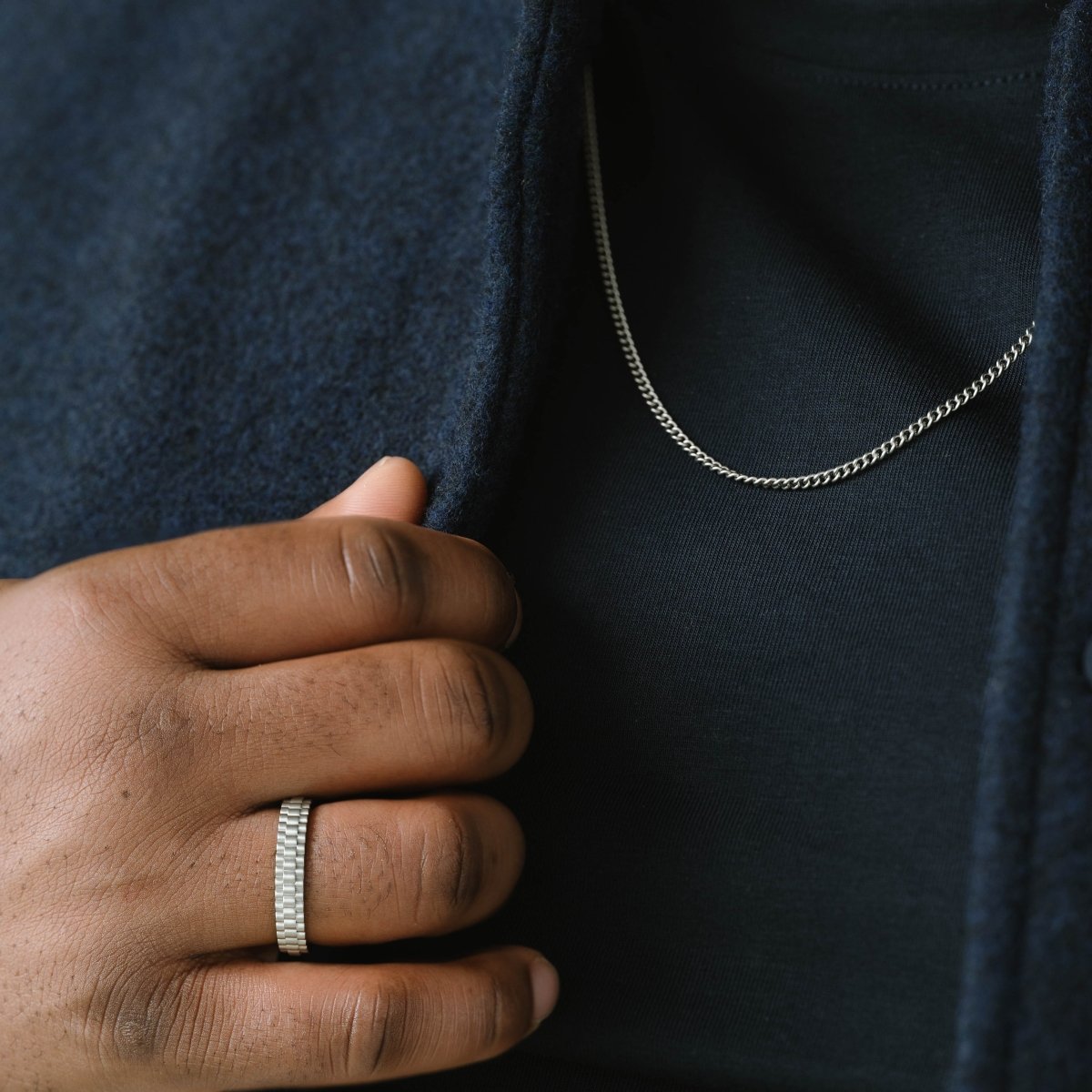 Stainless Steel Curb Chain Necklace