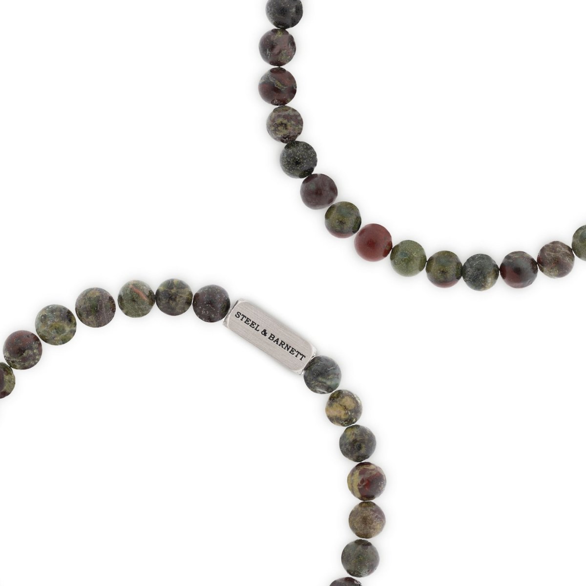 Natural Ned 6mm Round Gemstone Bracelet Dragon Blood - STEEL & BARNETT