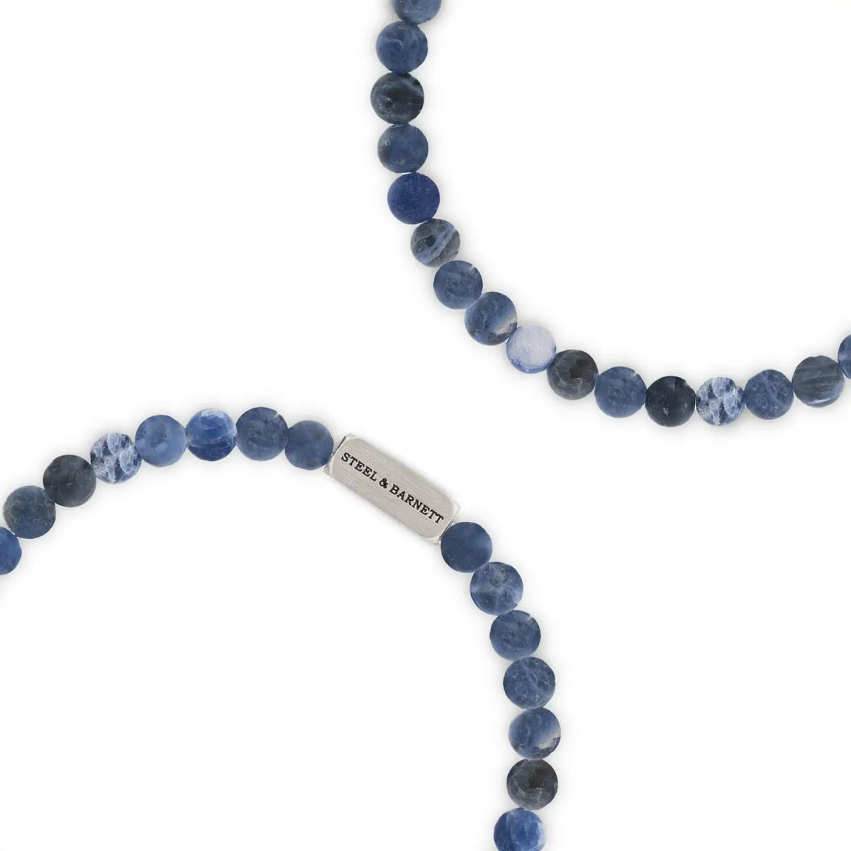 Natural Ned 6mm Round Gemstone Bracelet Matt Sodalite - STEEL & BARNETT