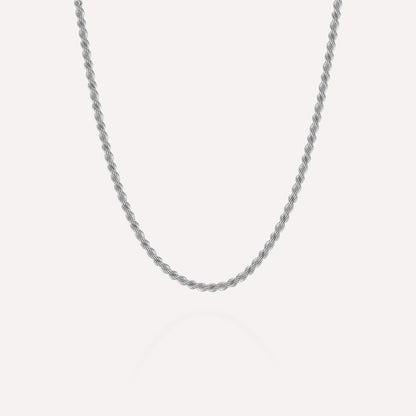 Helix Chain Necklace Silver Adjustable 50-60cm/20-24'