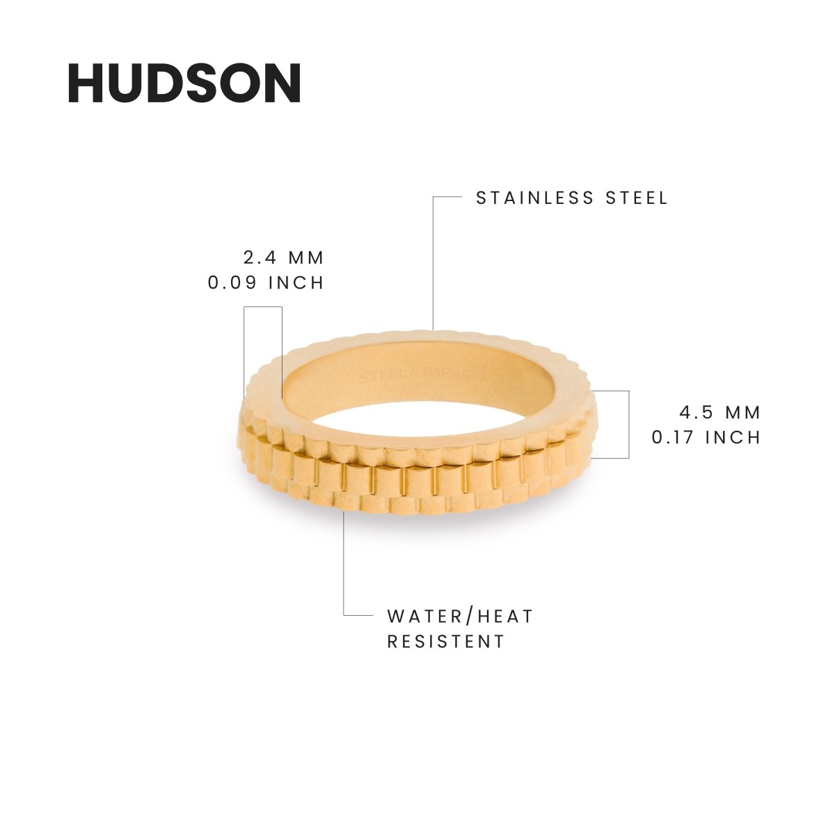 Nova Minimal Ring 18K Gold - STEEL & BARNETT