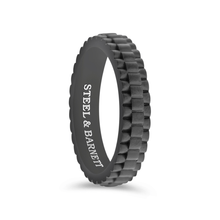 Men's Watch Link Ring In Black Stainless Steel