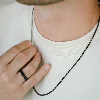 Nova Minimal Ring Black - STEEL & BARNETT