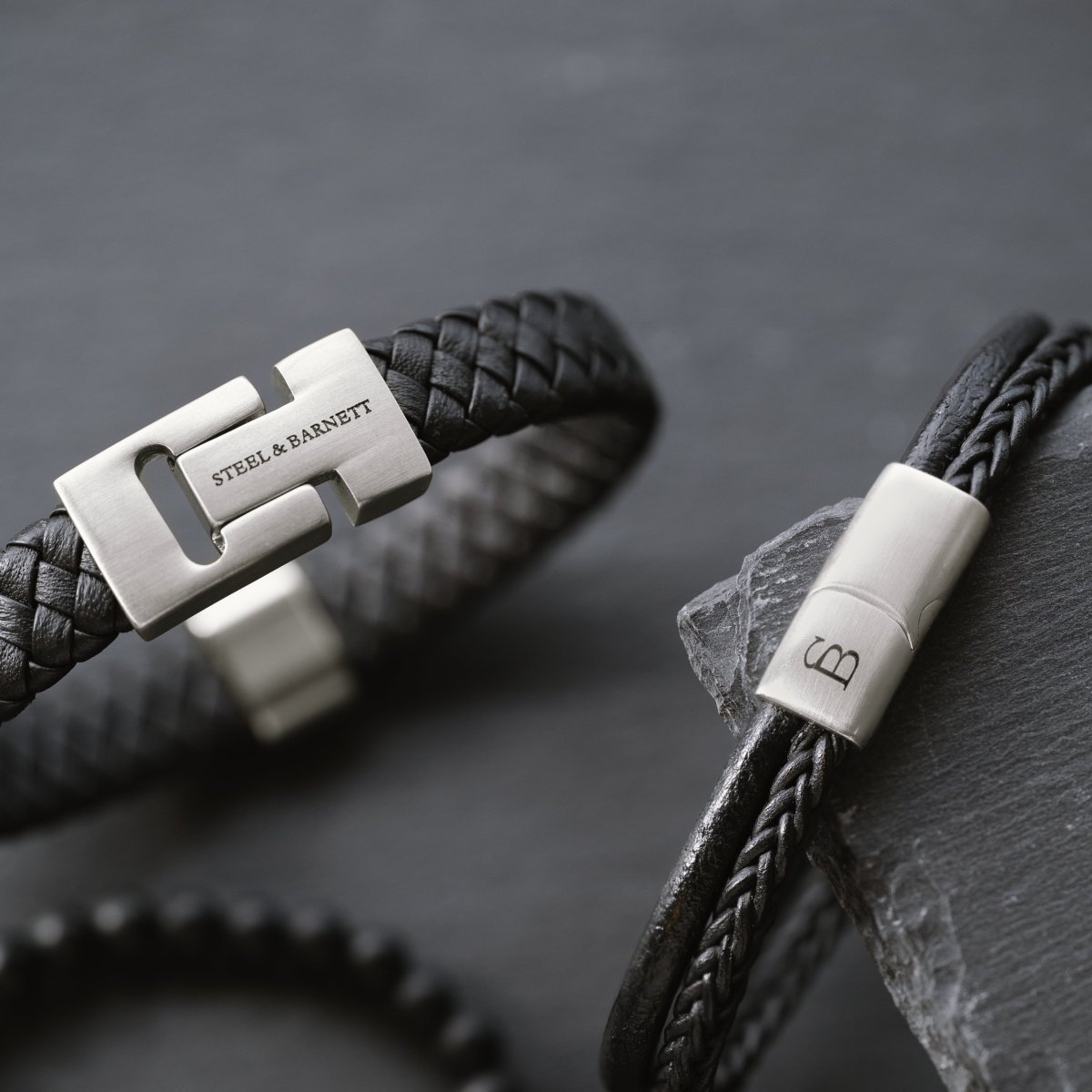 Premium Bracelet Set Black - STEEL & BARNETT