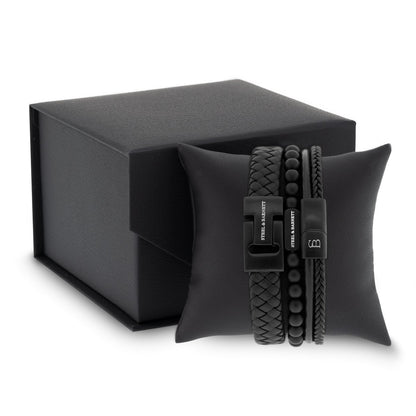 Premium Bracelet Set Black Editions - STEEL & BARNETT