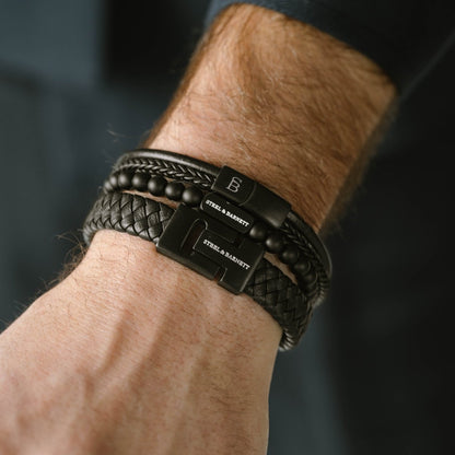Premium Bracelet Set Black Editions - STEEL & BARNETT