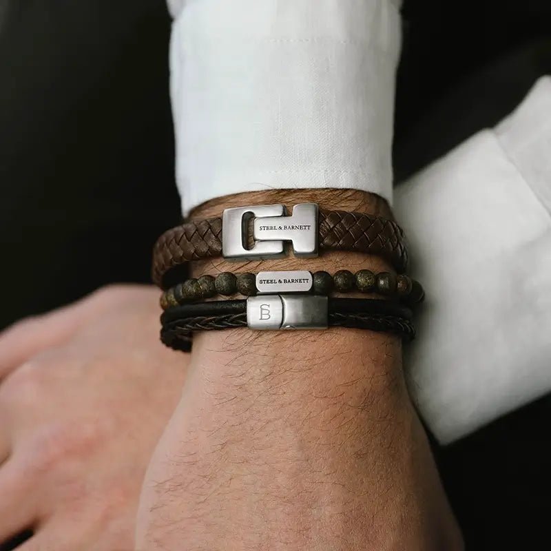 Premium Bracelet Set Brown - STEEL & BARNETT