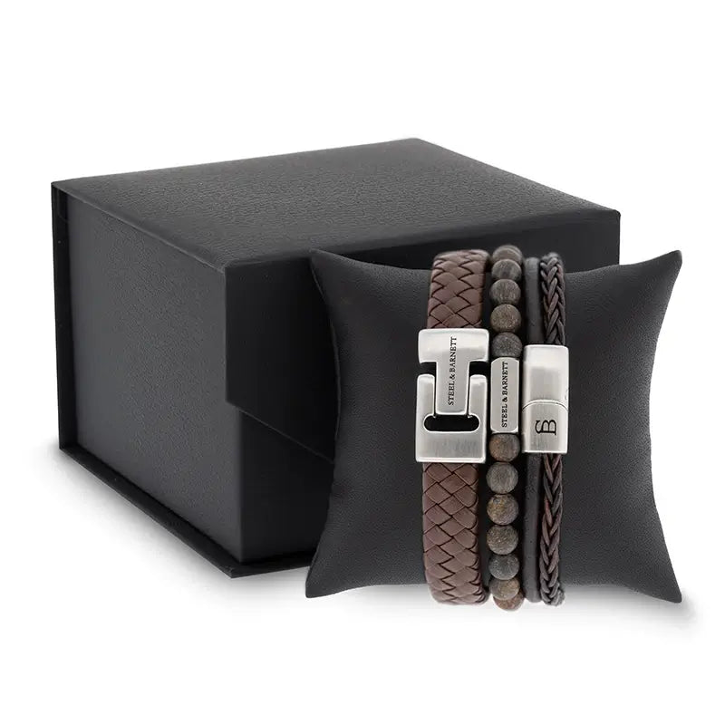 Premium Bracelet Set Brown - STEEL & BARNETT
