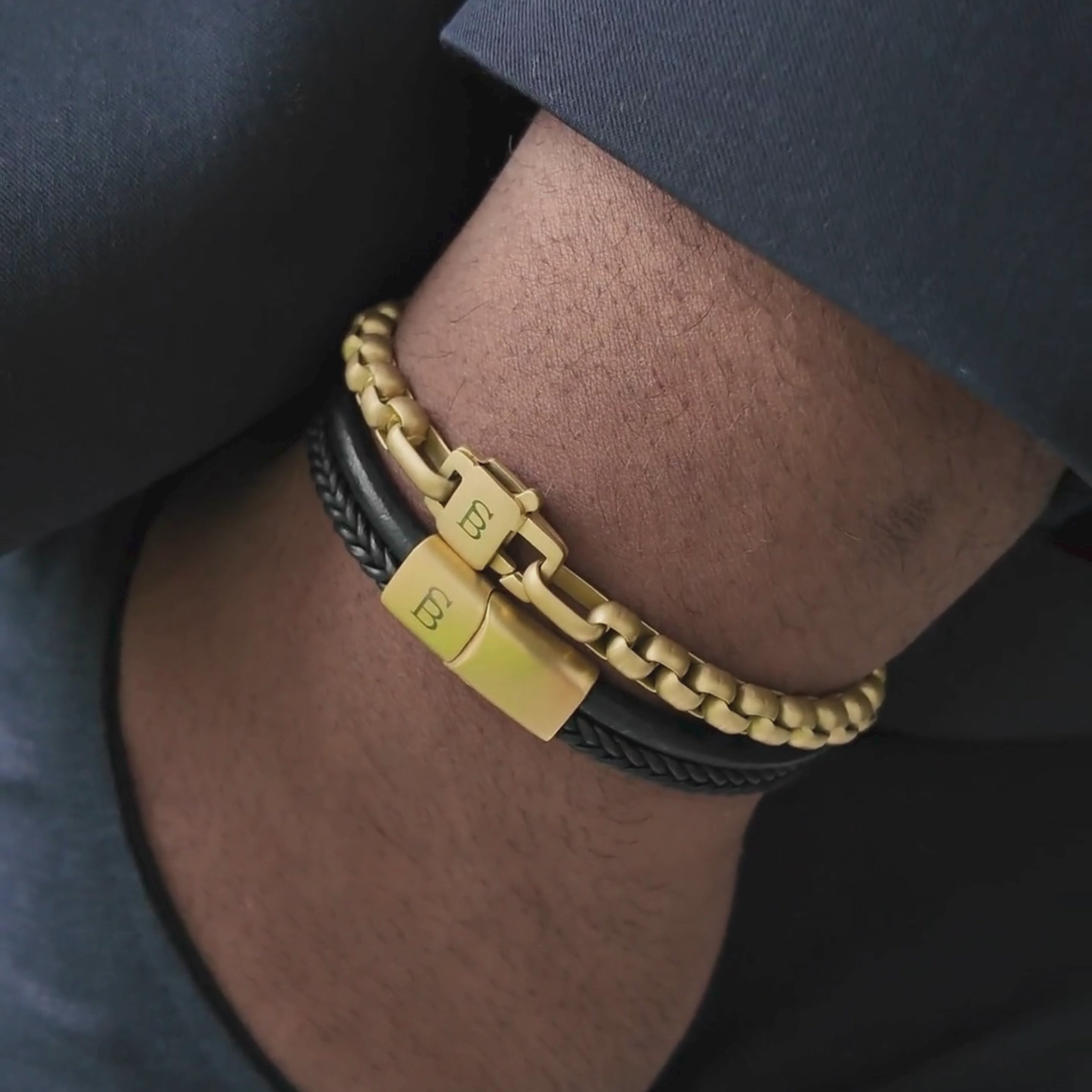 Urban Edge 5mm Box Chain Bracelet 18K Gold – STEEL & BARNETT