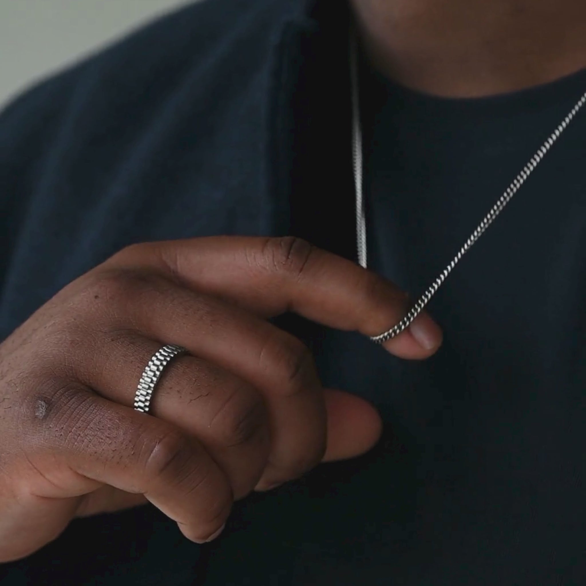 stainless steel waterproof minimal band ring for men