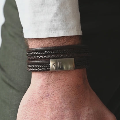 Bonacci Leather Bracelet Brown