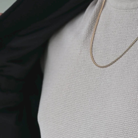 minimal gold chain for men necklace stainless steel steel and barnett  Minimal Chain Necklace 18K Gold Adjustable 50-60cm/20-24'