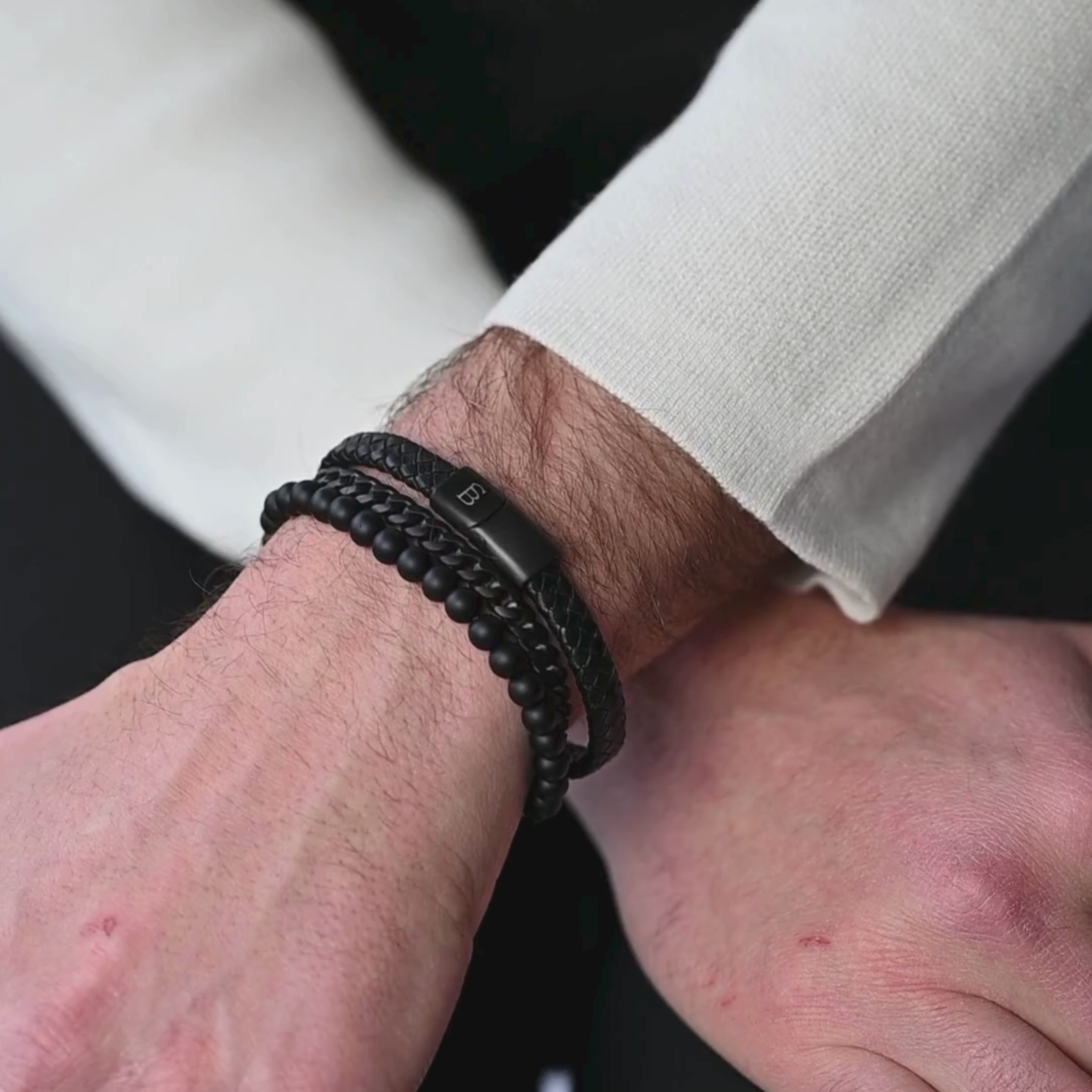 ブラックオパールブレスレット14.6 ブラックオパール ☆ ブレスレット 12ミリ ☆