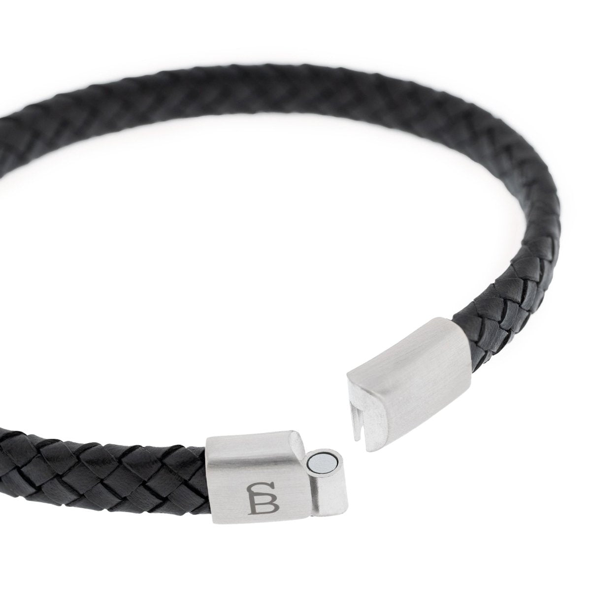 Riley Leather Bracelet Black - STEEL & BARNETT
